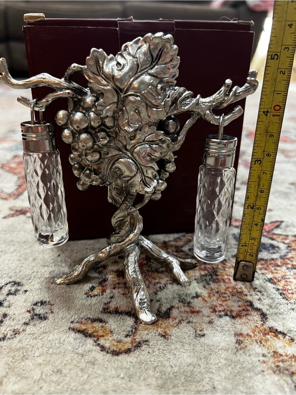 Arthur Court Silver-Tone Grape Vine Hanging Salt & Pepper Set